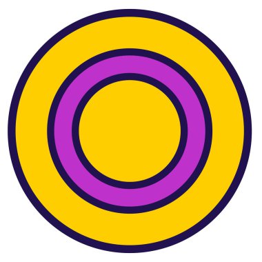 Şenlik çemberi unsuru, cinsiyetler arası gururun niteliği. LGBT gurur bayrağı renginde yuvarlak çıkartma. Beyaz arkaplanda izole edilmiş LGBT topluluk bayrağı renklerinde çizgi film vektör simgesi