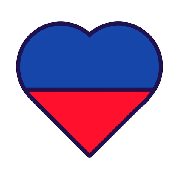 Patriot Hjerte Nationale Haiti Flag Farver Festligt Element Attributter Haiti – Stock-vektor