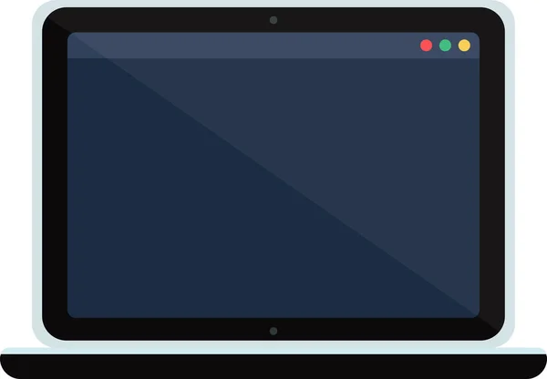 Tragbarer Laptop Mit Ausgeschaltetem Bildschirm Gerät Für Präsentationsvorlage Notebook Monitor — Stockvektor