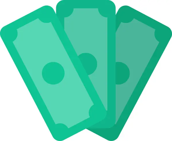 Американские Доллары Бумажные Зеленые Банкноты Денежный Пакет Символ Роскоши Богатства — стоковый вектор