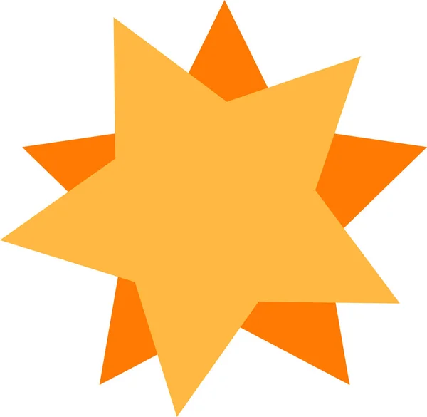 Пересечение Двух Оранжевых Звёзд Закругленными Углами Абстрактный Геометрический Фон Фон — стоковый вектор