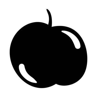 Olgun böğürtlen silueti, Şükran Günü kutlaması masa dekorasyonu öğesi. Olgun böğürtlen bayram sembolü. Beyaz arkaplanda izole edilmiş basit siyah şekil vektör simgesi