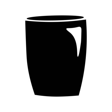 İçki bardağı silueti, Şükran Günü kutlaması masa dekorasyonu öğesi. Cam hatlı tatil sembolü iç. Beyaz arkaplanda izole edilmiş basit siyah şekil vektör simgesi