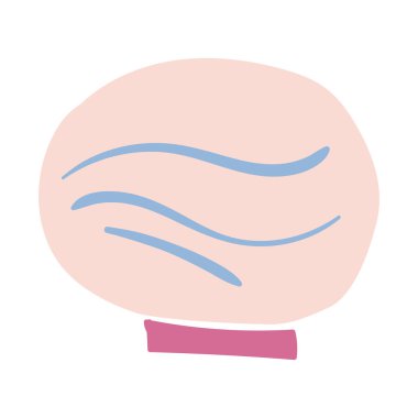 Güzellik servisi dekoratif pembe lamba. Güzellik salonunun içini dekore etmek için dekoratif lamba. Güzellik salonundaki güzellik malzemesi. Beyaz arkaplanda izole edilmiş vektör