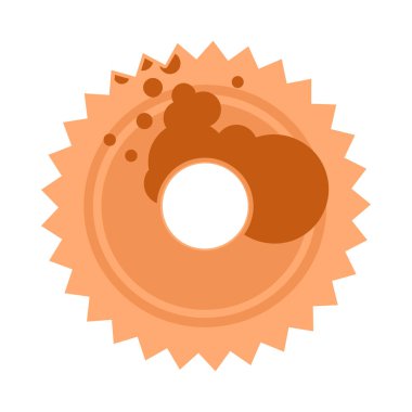 Metal atığı kirliliği. Paslı testere bıçak ikonu. Marangozluk, metal atölye ve endüstri atıklarının imhası. Metalürji atığı ayırma sorunu. Beyaz arkaplanda izole edilmiş basit düz vektör