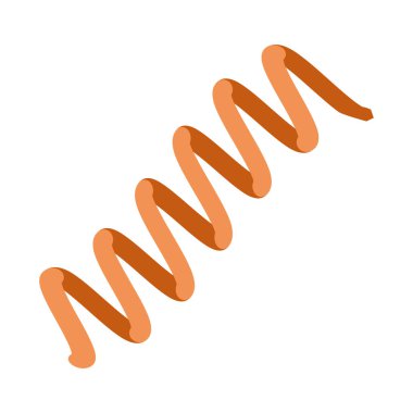 Metal atığı kirliliği. Araba şoku emici yaylar ikonu. Marangozluk, metal atölye ve endüstri atıklarının imhası. Metalürji atığı ayırma sorunu. Basit düz vektör beyazda izole edildi