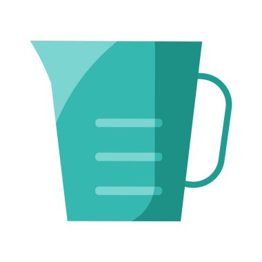 Bitkileri sulamak için plastik bahçe kupası. Plastik üretimi ve ambalaj atıklarının geri dönüşümü. Bilgi grafiği tasarımı için bir element. Beyaz arkaplanda izole edilmiş basit çizgi film düz vektörü