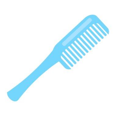 PVC naylon saç tarağı ayrımı. Plastik üretimi ve ambalaj atıklarının geri dönüşümü. Bilgi grafiği tasarımı için bir element. Beyaz arkaplanda izole edilmiş basit çizgi film düz vektörü