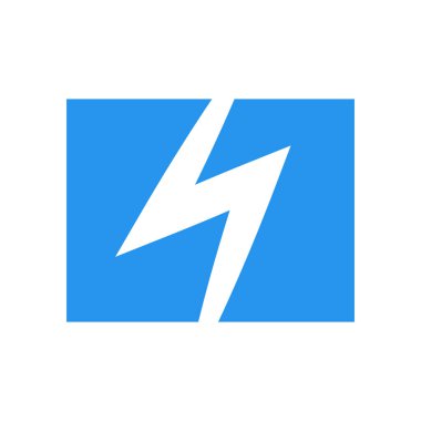 Elektrikli ekipman kutusu. Göz kamaştırıcı yıldırım voltajı, modern ve geçmişe dönük teknolojik tasarım için soyut tekno element. Beyaz arkaplanda izole edilmiş basit renk vektörü resim grafiği