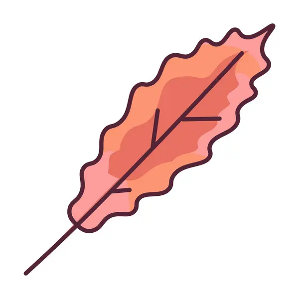 Набор Иллюстраций Осенней Листвы Листья Дерева Гербарий Изолированы Желтом Фоне — стоковый вектор