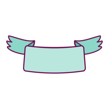 Çocuk tasarımı için rüzgarda esen dekoratif kurdele. Şenlikli bahar afişi tasarımı için parlak bir illüstrasyon. İnce vuruşta düz vektör ögesi beyaz arkaplanda izole edildi