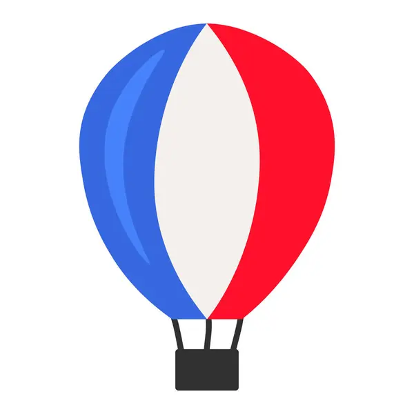 Icône Ballon Air Plat France Pour Événement Vacances Graphismes Vectoriels
