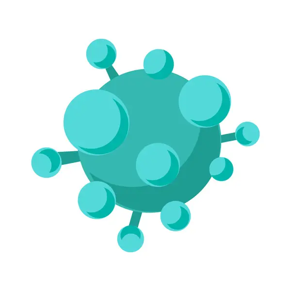 Ikon Virus Influenza Abstrak Mikroorganisme Sferis Elemen Kartun Stroke Medis Stok Ilustrasi Bebas Royalti