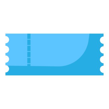 Delinmiş parçalı kağıt bilet. İndirim kuponu, alışveriş süreci modern ve eski tasarım için düz element. Beyaz arkaplanda izole edilmiş basit renk vektörü resim grafiği