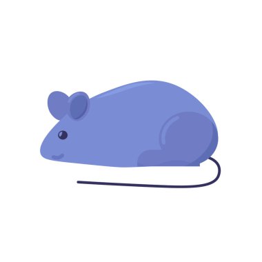 Kedi oyunu için yumuşak köpüklü fare. Fare şeklinde kedi oyuncağı. Hayvan mağazası ya da veteriner kliniği tasarımı için. Beyaz arkaplanda izole edilmiş basit katı detay vektörü