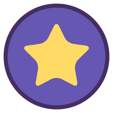 Yıldız derecelendirme etiketi. Kalite değerlendirme ve tanınma sembolü, alışveriş süreci modern ve retro tasarım için düz element. Beyaz arkaplanda izole edilmiş basit renk vektörü resim grafiği