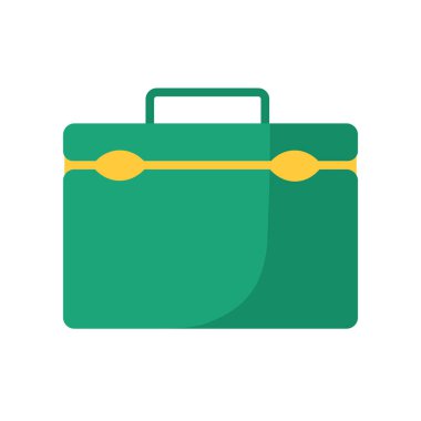 Renkli düz bir iş portföyü. Kariyer, profesyonel ve uzman sembolü. Simge web tasarımı, çevrimiçi mağaza, baskı ve sosyal medya paylaşımları için uygundur. İş ögesi tırmanışı beyaz arkaplanda izole edildi.