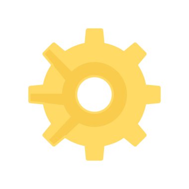 Vector vites tekerleği parlak düz bir şekilde. Karmaşıklık, süreç ve teknik yardım sembolü. Simge web tasarımı, çevrimiçi mağaza, baskı ve sosyal medya paylaşımları için uygundur. İş ögesi tırmanışı beyaz arkaplanda izole edildi.