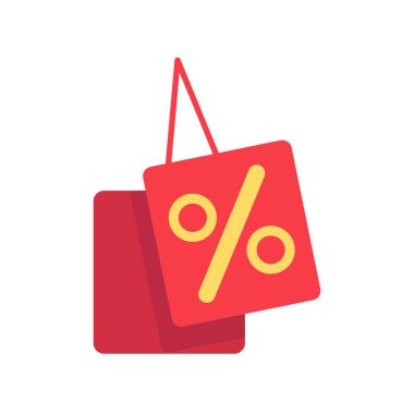 Renkli bir yüzdelik işareti olan vektör satış etiketleri simgesi. Yapıştırma web tasarımı, çevrimiçi mağaza, baskı ve sosyal medya paylaşımları için uygundur. İş ögesi tırmanışı beyaz arkaplanda izole edildi.