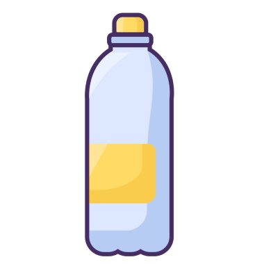 Yağ, süt, meyve suyu ya da süt ürünleri için vektör mermi şişesi. Yiyecek ambalajı, depolama ve teslimat sembolü. Simge web tasarımı, çevrimiçi mağaza, baskı ve sosyal medya paylaşımları için uygundur. Simge beyaz bir ba 'da izole edilmiştir.