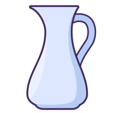 Taslak şeklinde vektör cam sürahi. Piknikler, banketler, kamu kurumları ve yemek şirketleri için içecek konteynırı. Simge web tasarımı, çevrimiçi mağaza, baskı ve sosyal medya paylaşımları için uygundur. Simge beyaz bir sırt üzerinde izole edilir