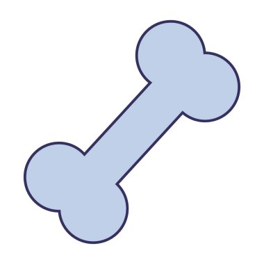 Doğal evcil hayvan kemikleri. Lezzetli çıtır köpek yemeği. Evcil hayvan mağazası veya veteriner kliniği tasarımı. Beyaz arkaplanda izole edilmiş basit düz vektör