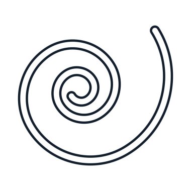 Sarmalın doğrusal olarak vektör illüstrasyonu. Bilim, keşif ve uzay sembolü. Astronomi ve kozmos elementi. Simge web tasarımı, dekoratif unsurlar, baskı, çıkartmalar veya sosyal medya için mükemmel. Görüntü beyaz arka grupta izole edilmiştir.