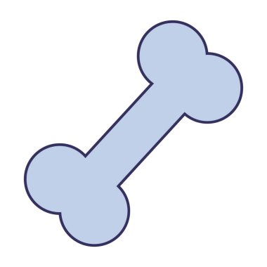 Doğal evcil hayvan kemikleri. Lezzetli çıtır köpek yemeği. Evcil hayvan mağazası veya veteriner kliniği tasarımı. Beyaz arkaplanda izole edilmiş basit düz vektör