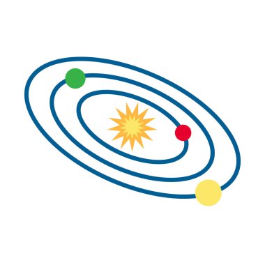 Çizgi film tarzında vektör gezegen sistemi elemanı. Evrenin sembolünün keşfi. Kozmosun harikaları, astronomi bilimi. Çizim web tasarımı, çevrimiçi mağaza, baskı ve sosyal medya paylaşımları için uygundur. Simge bir beyaz üzerinde izole edilir