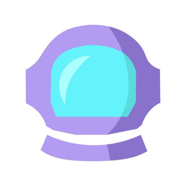 Çizgi film tarzında bir astronot miğferi vektör elemanı. Evrenin sembolünün keşfi. Kozmosun harikaları, astronomi bilimi. Çizim web tasarımı, çevrimiçi mağaza, baskı ve sosyal medya paylaşımları için uygundur. Simge bir şeyde izole edilmiş.