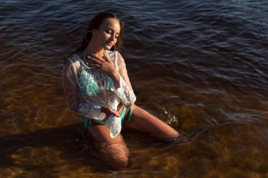 Evening walk on the hot beach