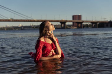 Evening walk on the hot beach