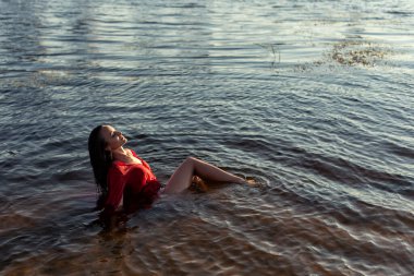 Evening walk on the hot beach