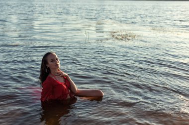Evening walk on the hot beach