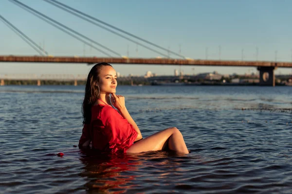 Evening walk on the hot beach