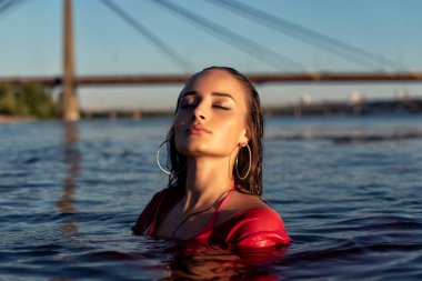 Evening walk on the hot beach