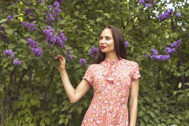 Gece botanik bahçesinde leylak çiçek açtığında