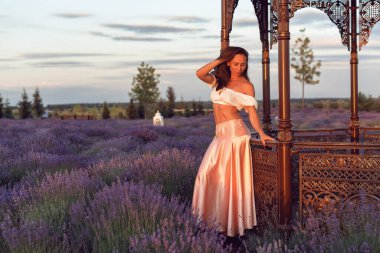 Genç bir bayanla güneşli bir yaz akşamı