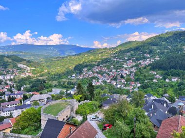 Tatilde Jajce, Bosna-Hersek 'te Jajce üzerine panoramik manzara