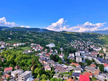 Tatilde Jajce, Bosna-Hersek 'te Jajce üzerine panoramik manzara