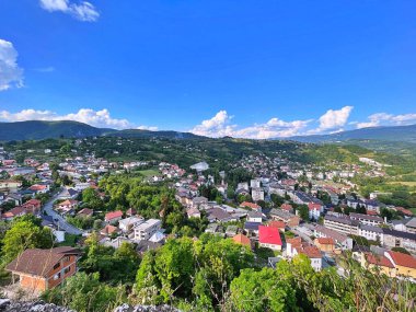 Tatilde Jajce, Bosna-Hersek 'te Jajce üzerine panoramik manzara