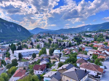 Tatilde Jajce, Bosna-Hersek 'te Jajce üzerine panoramik manzara