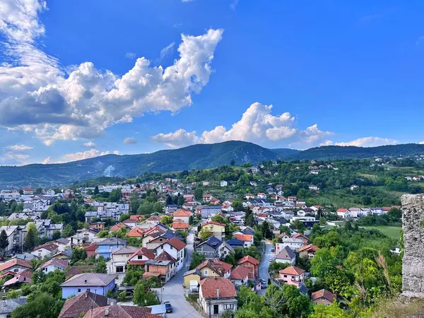 Tatilde Jajce, Bosna-Hersek 'te Jajce üzerine panoramik manzara