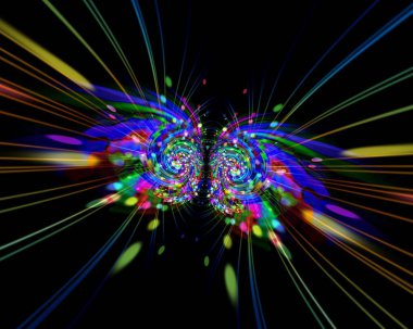 Görsel dalga ve ışıklandırma efektleriyle gradyanın soyut renk arkaplanı