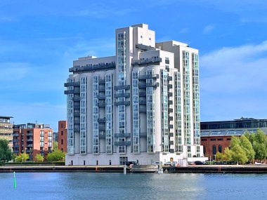 Kopenhag, Danimarka - Sep 03, 2024: Fiske Torvet 'i görün. Yaz tatilinde İskandinavya 'ya, Danimarka' da Kopenhag 'a seyahat .....