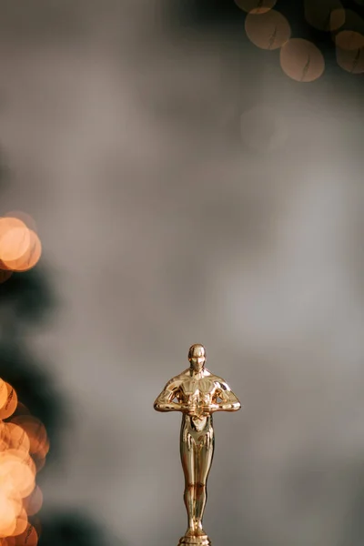 Hollywoodzkie Złote Oskary Imitacja Figurki Pucharu Podczas Ceremonii Wręczenia Nagród — Zdjęcie stockowe