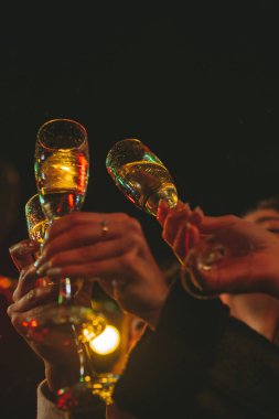 Mutlu kızlar Noel 'i ve yeni yıl tatilini dışarıda kutluyor. Genç ve çeşitli kadın arkadaşlar birlikte vakit geçirip eski Xmas karavanının yanında köpüklü şarap içerek eğleniyorlar.