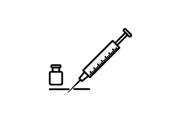 Inject Icon Icon Related Medical Tools Line Icon Style Simple — Stock Vector