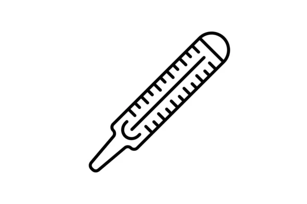 Icône Thermomètre Icône Liée Aux Outils Médicaux Style Icône Ligne — Image vectorielle