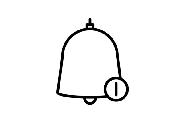 Notificação Bell Icon Ícone Relacionado Comunicação Adequado Para Web Site —  Vetores de Stock